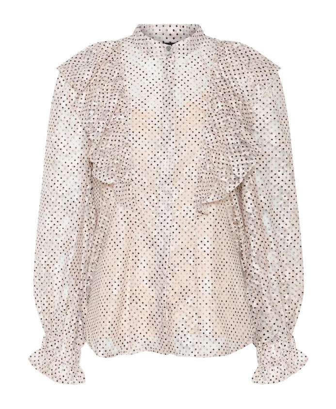 Элегантная рубашка с пышными рукавами и оборками Bruuns Bazaar, бежевый
Элегантная рубашка с пышными рукавами и оборками Bruuns Bazaar, бежевый