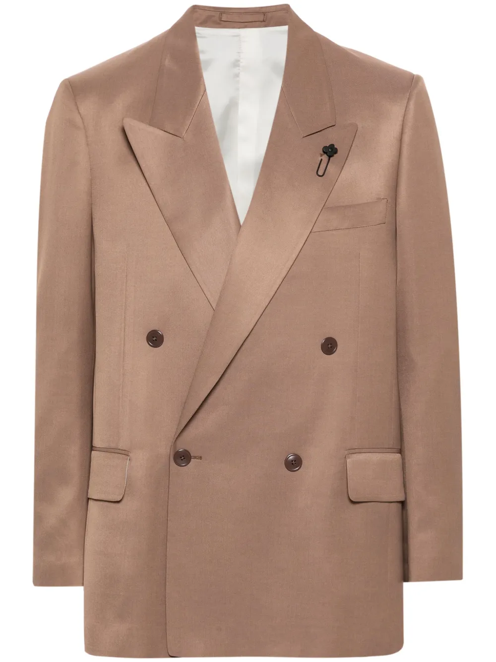 Двубортный пиджак Lardini, нейтральный
Двубортный пиджак Lardini, нейтральный