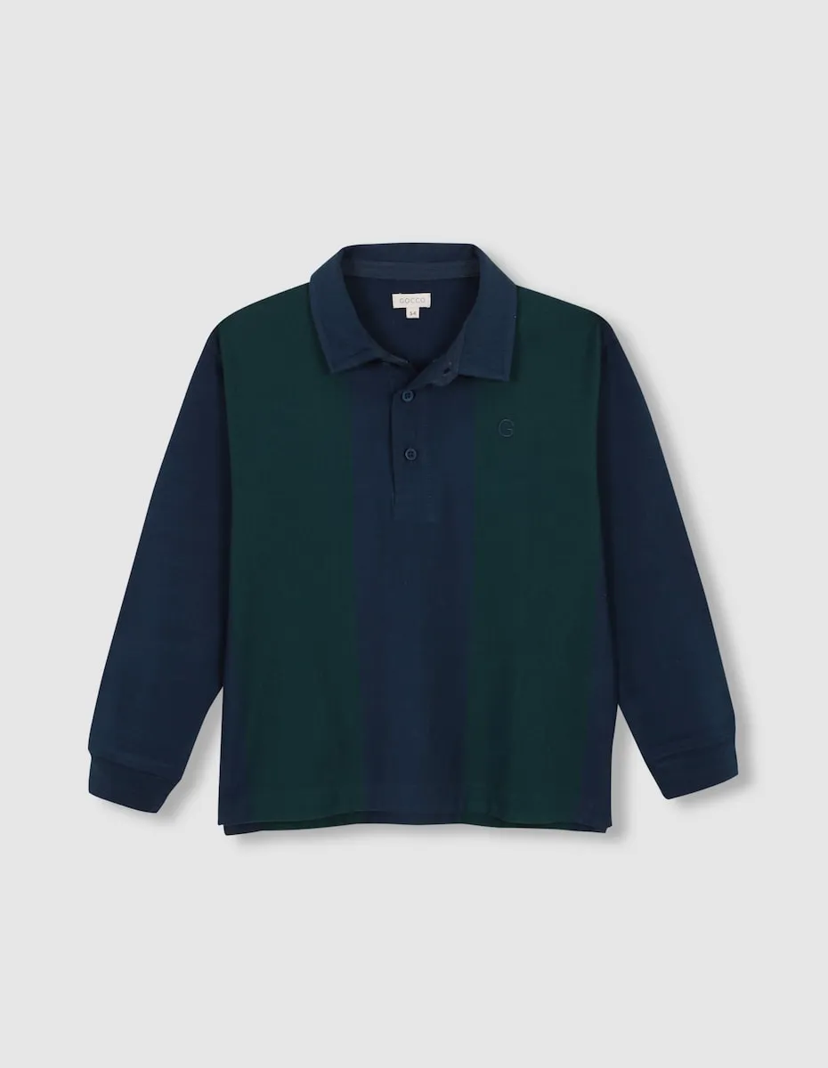 Детское поло с длинными рукавами в вертикальную полоску Gocco, синий
Детское поло с длинными рукавами в вертикальную полоску Gocco, синий