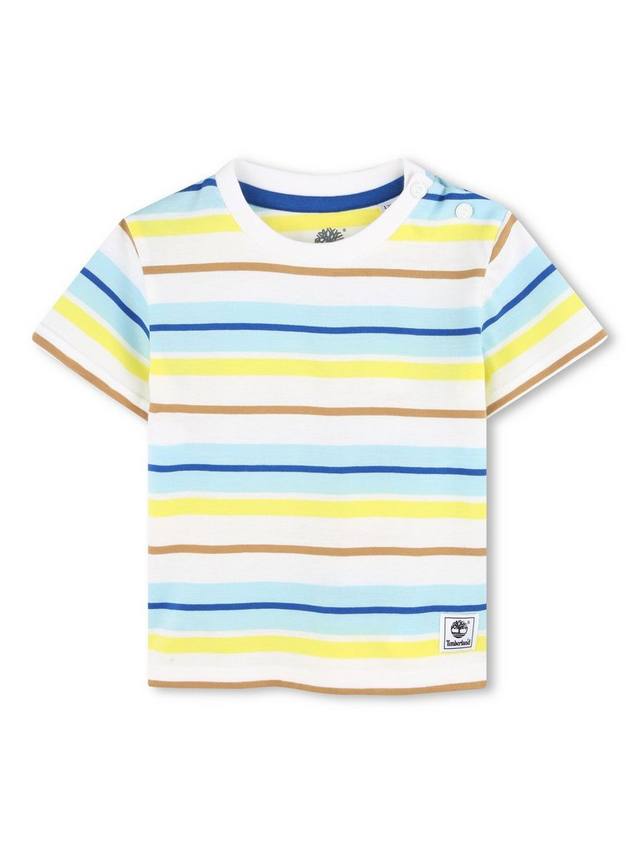 Детская хлопчатобумажная футболка в полоску Timberland, белый
Детская хлопчатобумажная футболка в полоску Timberland, белый