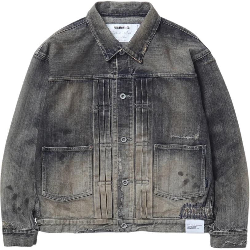 NEIGHBORHOOD Потертая джинсовая куртка, Black
NEIGHBORHOOD Потертая джинсовая куртка, Black