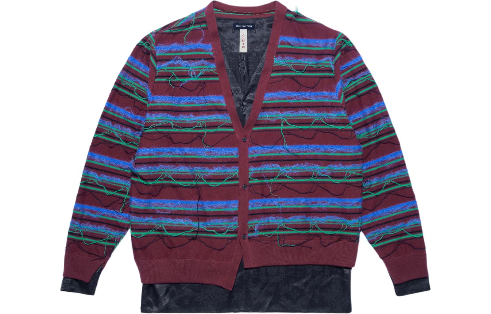 CLOT Трикотажный кардиган для мужчин с V-образным вырезом, красный
CLOT Трикотажный кардиган для мужчин с V-образным вырезом, красный