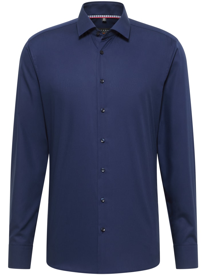 Рубашка приталенного кроя темно-синего цвета Eterna
Рубашка приталенного кроя темно-синего цвета Eterna