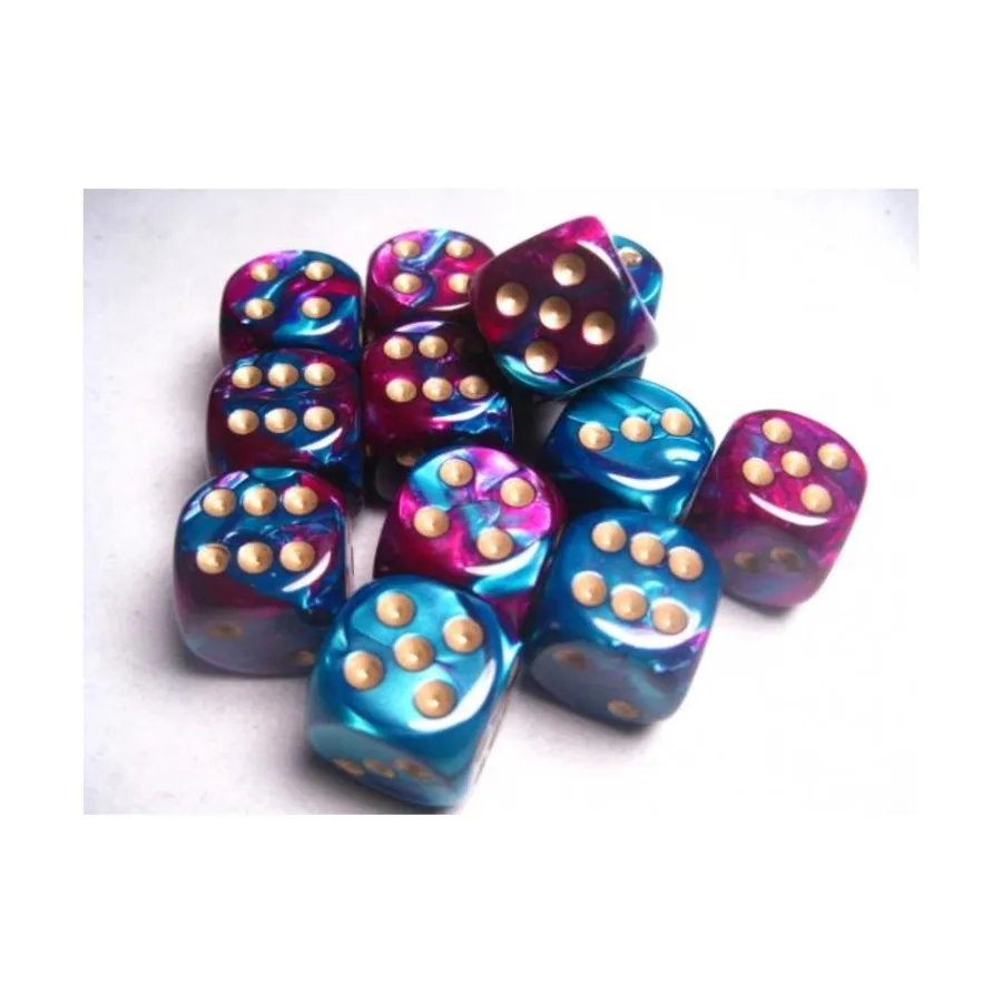d6 16 мм Фиолетовый с бирюзовым и золотым (12), Dice - Gemini - d6 16mm (Chessex)
d6 16 мм Фиолетовый с бирюзовым и золотым (12), Dice - Gemini - d6 16mm (Chessex)