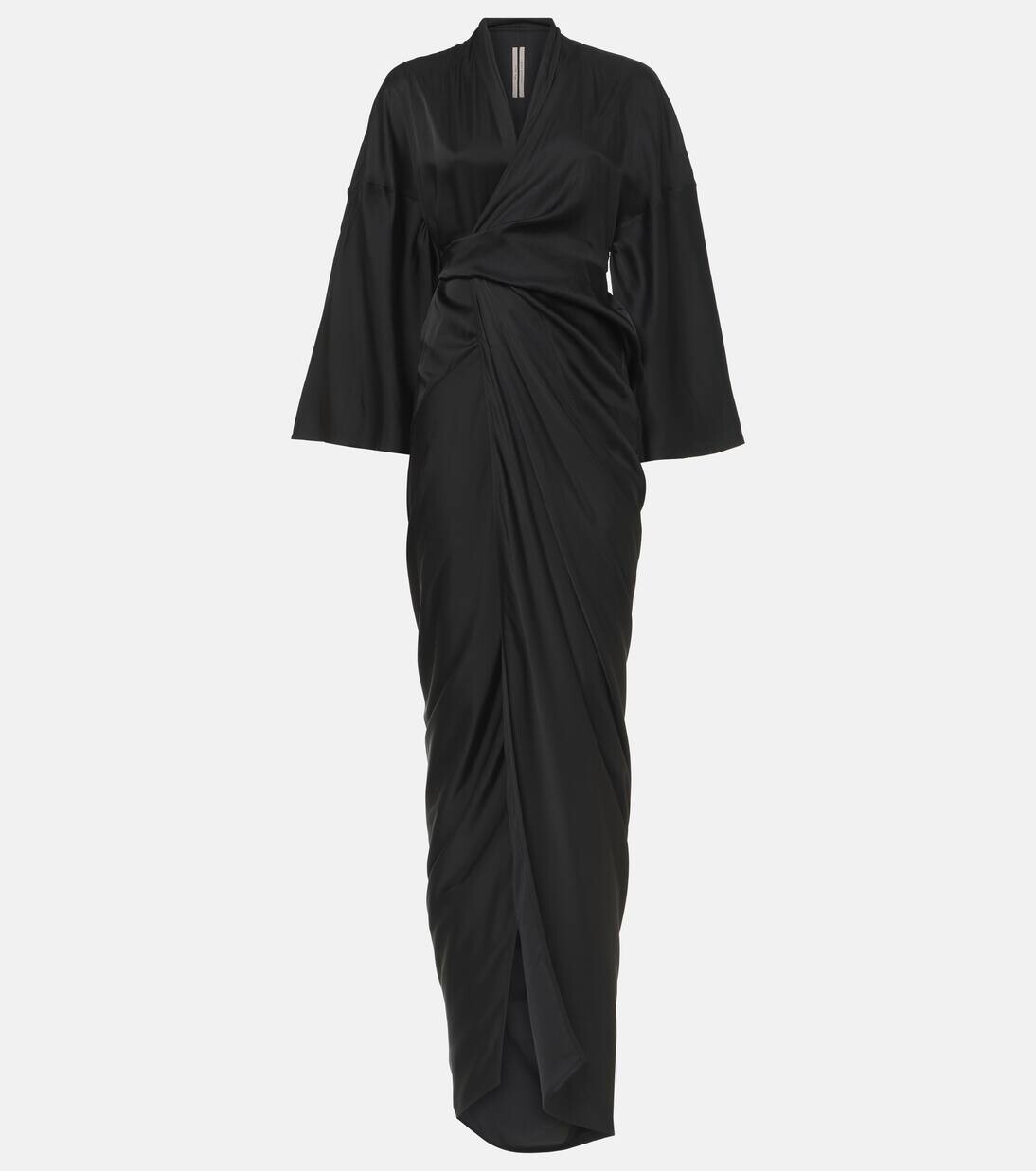 Атласное платье-халат Rick Owens, черный
Атласное платье-халат Rick Owens, черный