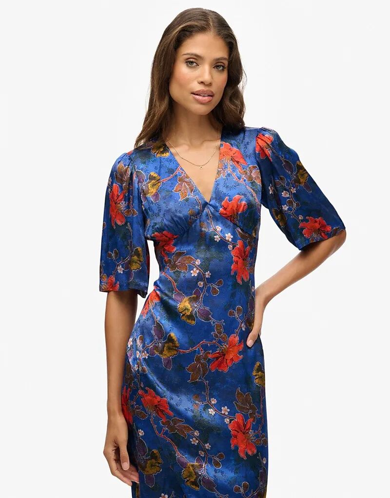 Платье миди Superdry с короткими рукавами из жаккарда цвета амайя, многоцветное
Платье миди Superdry с короткими рукавами из жаккарда цвета амайя, многоцветное