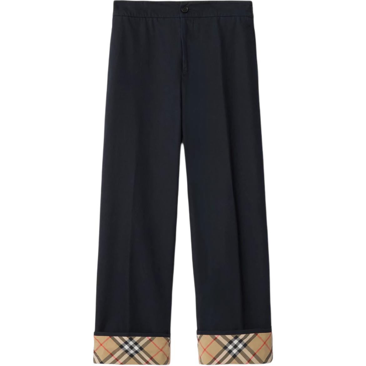Прямые брюки с клетчатым кантом Burberry, синий
Прямые брюки с клетчатым кантом Burberry, синий
