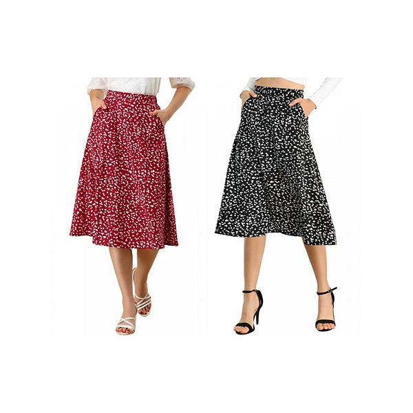2 упаковки женской расклешенной миди-юбки до колена из шифона с поясом Inspire Chic, Black Red
2 упаковки женской расклешенной миди-юбки до колена из шифона с поясом Inspire Chic, Black Red