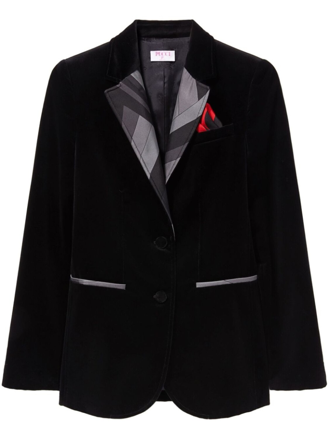 PUCCI бархатный блейзер с принтом Iride, черный
PUCCI бархатный блейзер с принтом Iride, черный