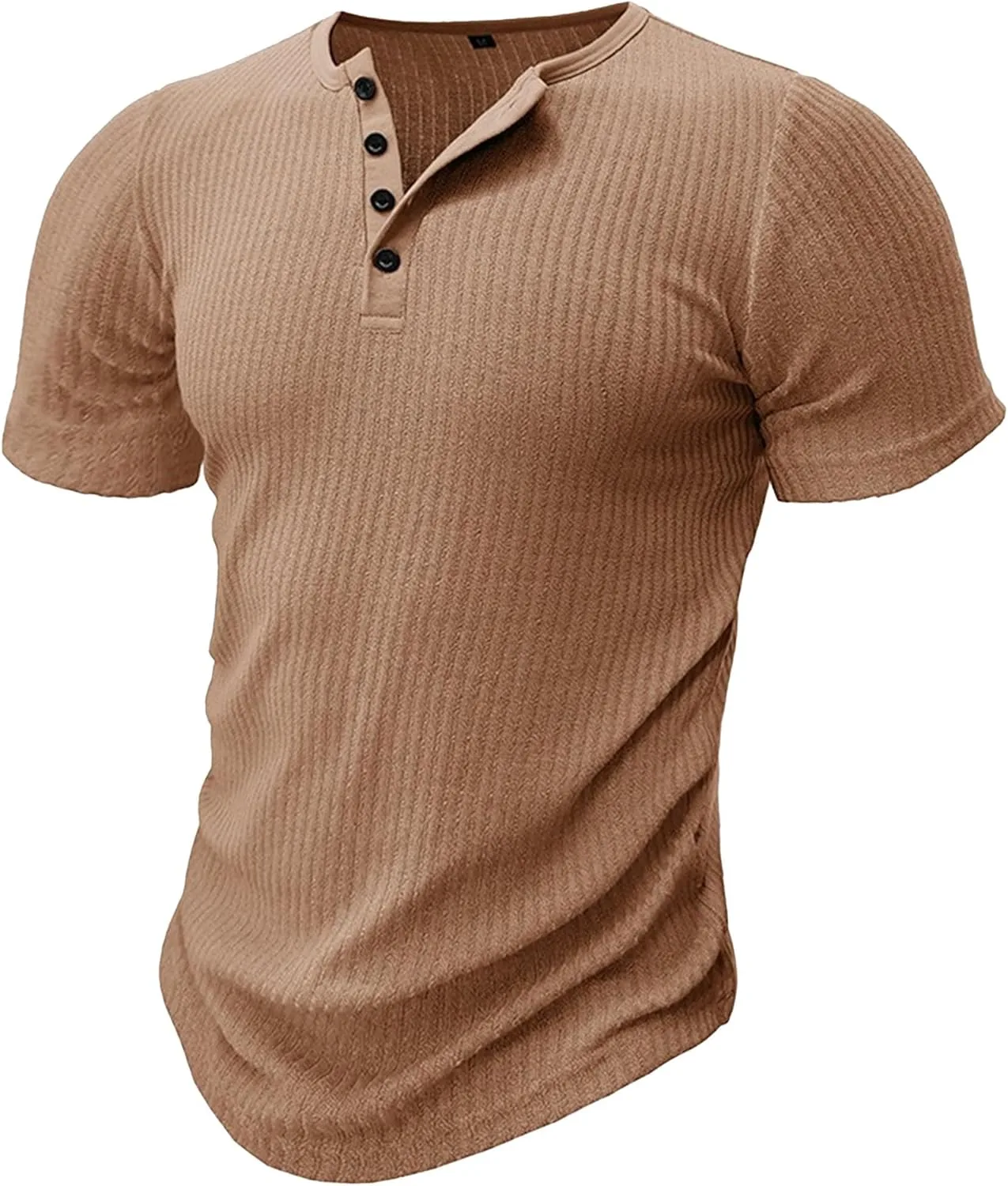 Мужская футболка хенли с рифленым воротником и короткими рукавами PHJTOMK
Мужская футболка хенли с рифленым воротником и короткими рукавами PHJTOMK