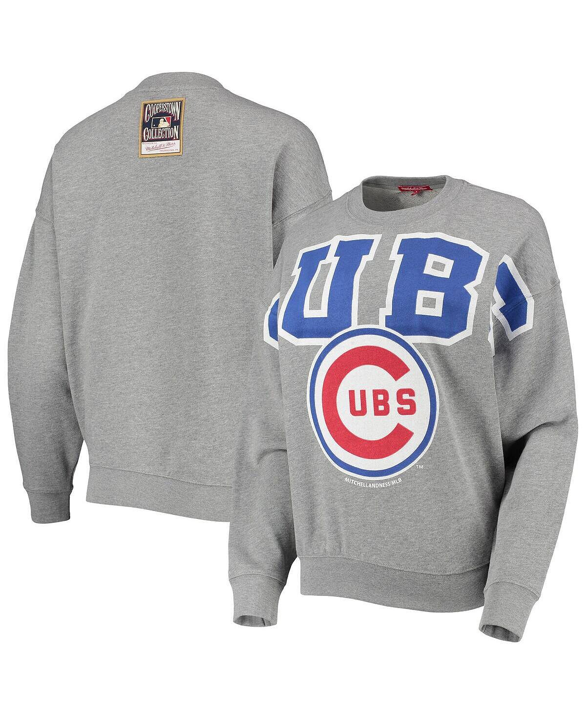 Женский легкий пуловер с логотипом Chicago Cubs Cooperstown Collection серого цвета, легкий пуловер Mitchell & Ness
Женский легкий пуловер с логотипом Chicago Cubs Cooperstown Collection серого цвета, легкий пуловер Mitchell & Ness