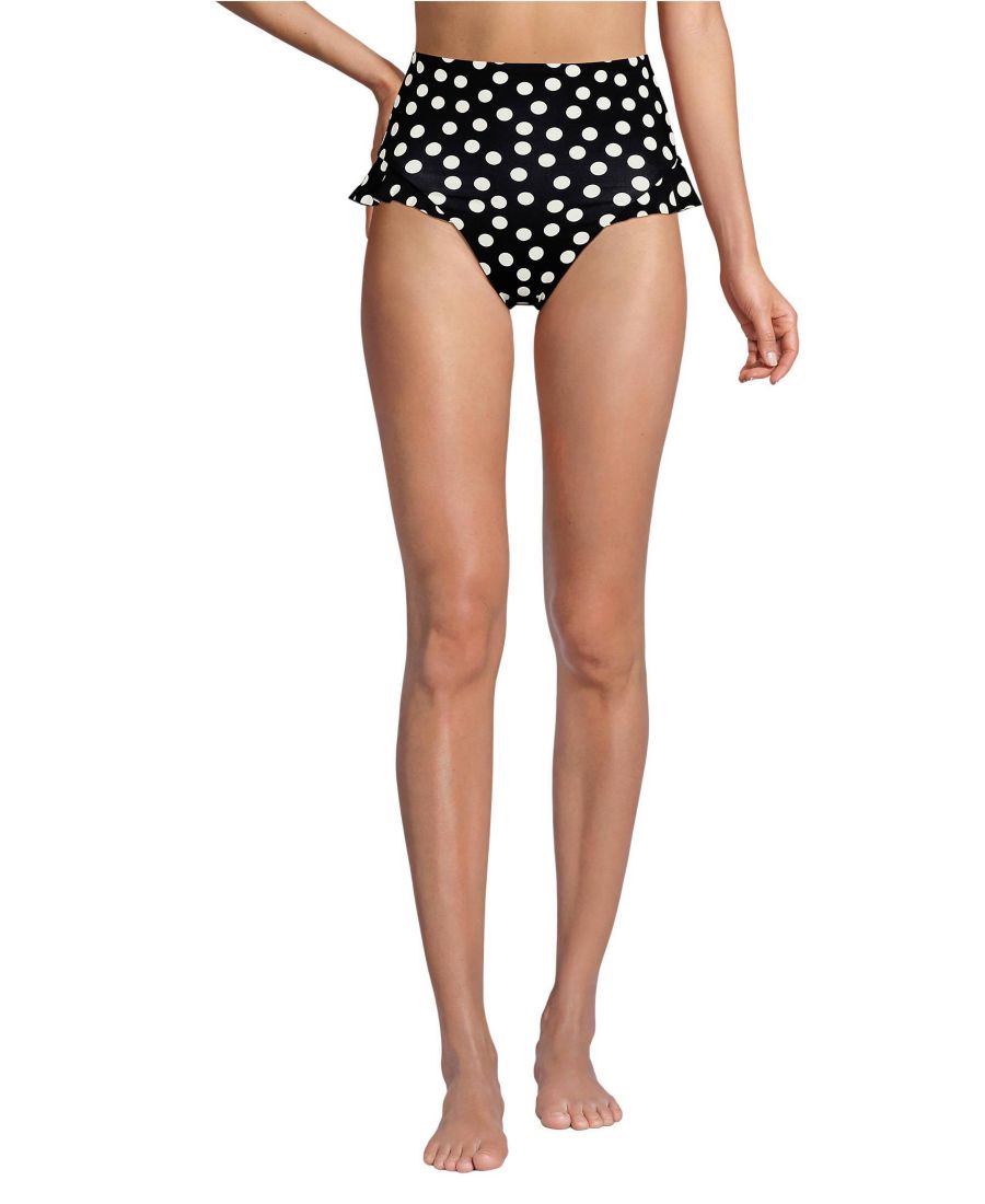 Женские бикини-трусики с оборками, высокой талией и завышенными бедрами Lands' End, Black/egret white tossed dots
Женские бикини-трусики с оборками, высокой талией и завышенными бедрами Lands' End, Black/egret white tossed dots