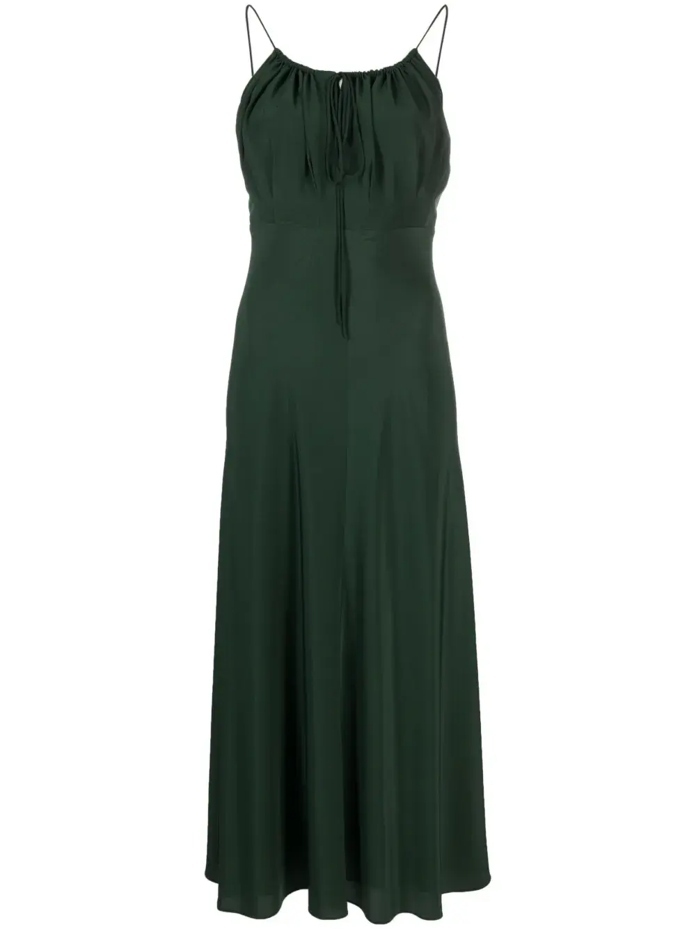 Шелковое платье миди со сборками TOTEME, зеленый
Шелковое платье миди со сборками TOTEME, зеленый