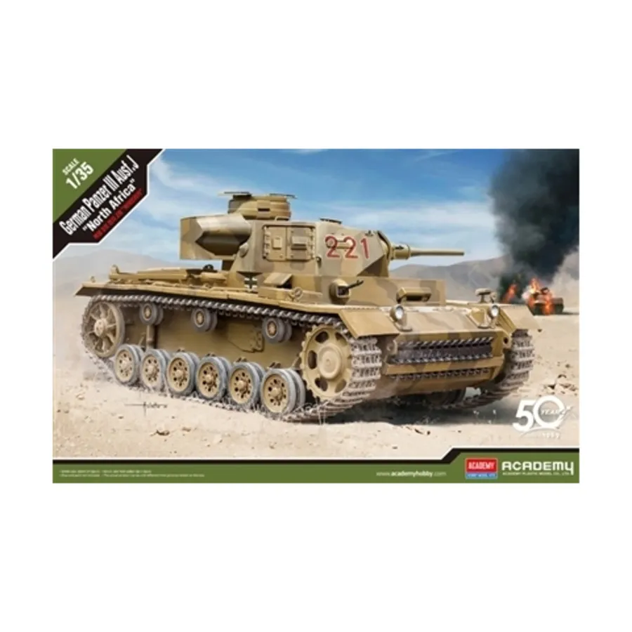 Немецкий Panzer III Ausf.J «Северная Африка» (ВОВ), Military Model Kits (1:35) (Academy Hobby)
Немецкий Panzer III Ausf.J «Северная Африка» (ВОВ), Military Model Kits (1:35) (Academy Hobby)