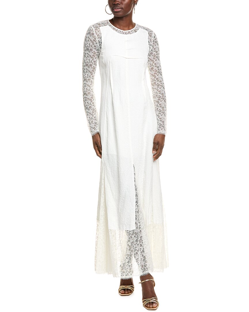 SIMKHAI Brinda Комбинированное платье, белый
SIMKHAI Brinda Комбинированное платье, белый