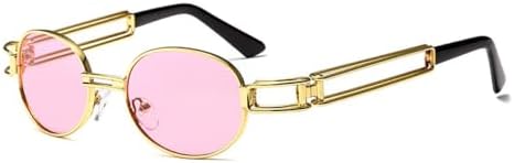 Модные круглые солнцезащитные очки для женщин и мужчин в винтажном стиле с металлической оправой, в стиле стимпанк, солнцезащитные очки UV400 для мужчин MTZJH, C6 Gold-pink
Модные круглые солнцезащитные очки для женщин и мужчин в винтажном стиле с металлической оправой, в стиле стимпанк, солнцезащитные очки UV400 для мужчин MTZJH, C6 Gold-pink