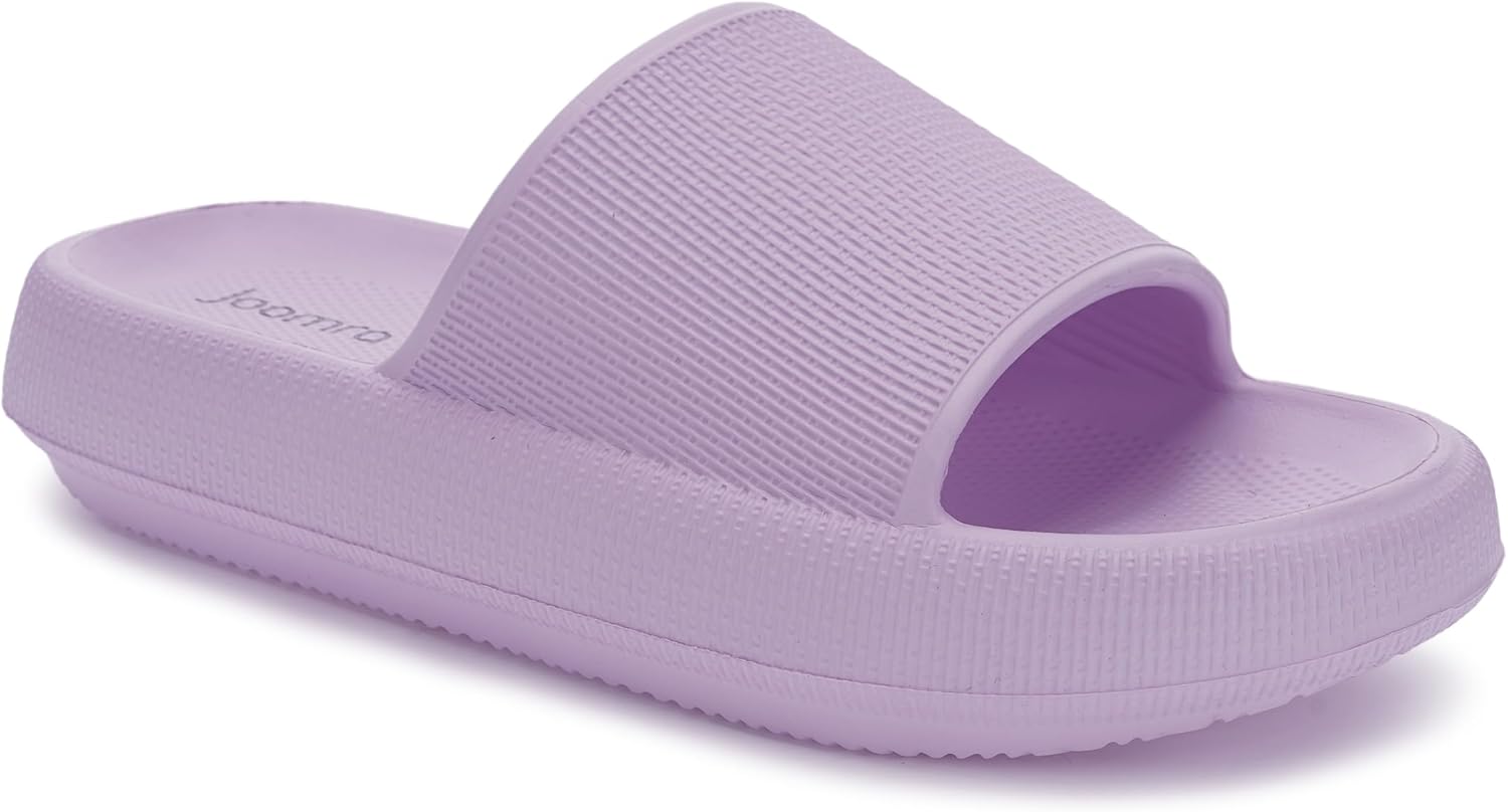 Тапочки-подушки Joomra для женщин и мужчин, противоскользящие, быстросохнущие для душа, шлепанцы для ванной, Суперподушка, Толстая подошва, фиолетовый
Тапочки-подушки Joomra для женщин и мужчин, противоскользящие, быстросохнущие для душа, шлепанцы для ванной, Суперподушка, Толстая подошва, фиолетовый