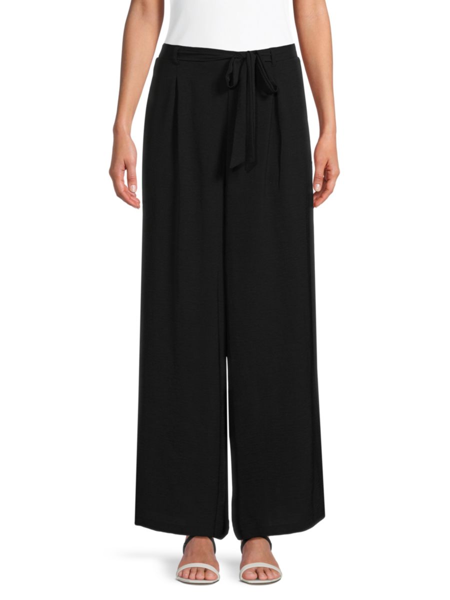 Плиссированные брюки широкого кроя Bobeau, черный
Плиссированные брюки широкого кроя Bobeau, черный