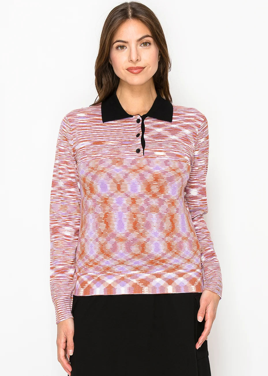 Мягкий трикотажный поло с абстрактным принтом Yal New York, мультиколор
Мягкий трикотажный поло с абстрактным принтом Yal New York, мультиколор