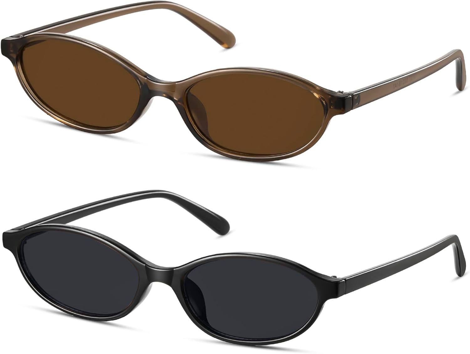 Ретро-солнцезащитные очки овальной формы для женщин, маленькие очки «кошачий глаз», модные женские узкие очки в стиле Y2K с защитой от УФ-излучения UV400 CL009 Colrea, 2 Pack Black/Black+brown/Brown
Ретро-солнцезащитные очки овальной формы для женщин, маленькие очки «кошачий глаз», модные женские узкие очки в стиле Y2K с защитой от УФ-излучения UV400 CL009 Colrea, 2 Pack Black/Black+brown/Brown