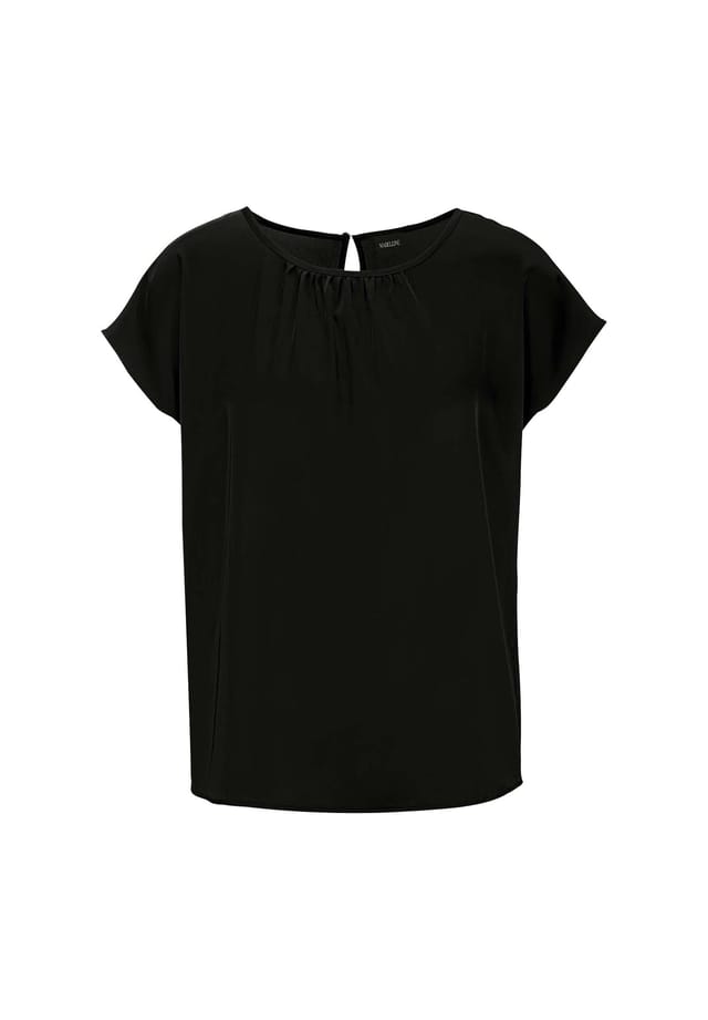 Короткая атласная рубашка модного А-силуэта Madeleine, черный
Короткая атласная рубашка модного А-силуэта Madeleine, черный