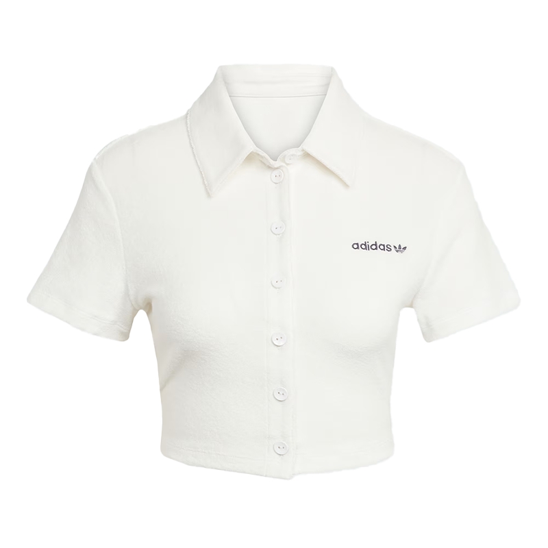 Поло в полоску с пуговицами Adidas Originals, белый
Поло в полоску с пуговицами Adidas Originals, белый