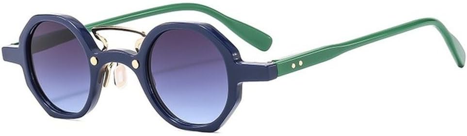 Винтажные маленькие круглые женские солнцезащитные очки с прозрачными линзами цвета океана, защита от УФ-излучения UV400, мужские солнцезащитные очки с заклепками TVTBBVV, Blue
Винтажные маленькие круглые женские солнцезащитные очки с прозрачными линзами цвета океана, защита от УФ-излучения UV400, мужские солнцезащитные очки с заклепками TVTBBVV, Blue