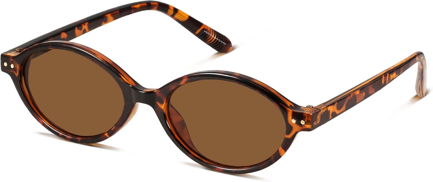 Солнцезащитные очки GRFISIA Retro Oval для женщин, модные винтажные дизайнерские очки в стиле 90-х и Y2K, защита от УФ-излучения UV400, (1pcs) Tortoise Frame Brown Lens
Солнцезащитные очки GRFISIA Retro Oval для женщин, модные винтажные дизайнерские очки в стиле 90-х и Y2K, защита от УФ-излучения UV400, (1pcs) Tortoise Frame Brown Lens