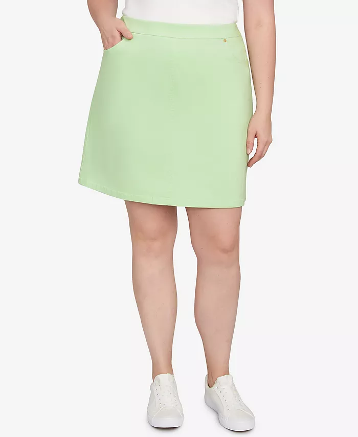 Юбка-шорты больших размеров из плотной ткани и технологичного материала с эластичной резинкой HEARTS OF PALM, зеленый
Юбка-шорты больших размеров из плотной ткани и технологичного материала с эластичной резинкой HEARTS OF PALM, зеленый