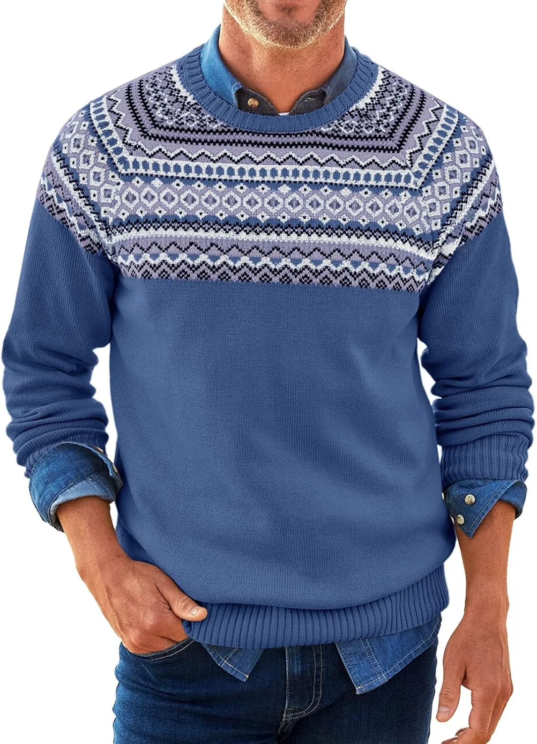 Свитер Runcati мужской с воротником-гольф, вязаный Fair Isle, с длинными рукавами, для осени и зимы
Свитер Runcati мужской с воротником-гольф, вязаный Fair Isle, с длинными рукавами, для осени и зимы