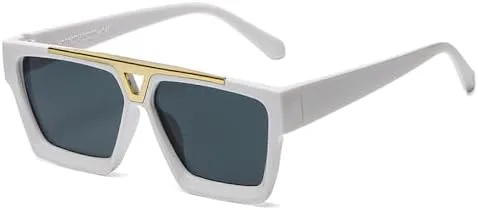 Крупные квадратные солнцезащитные очки для женщин и мужчин, винтажные, с большой металлической оправой, модные солнцезащитные очки для женщин MTZJH, White
Крупные квадратные солнцезащитные очки для женщин и мужчин, винтажные, с большой металлической оправой, модные солнцезащитные очки для женщин MTZJH, White