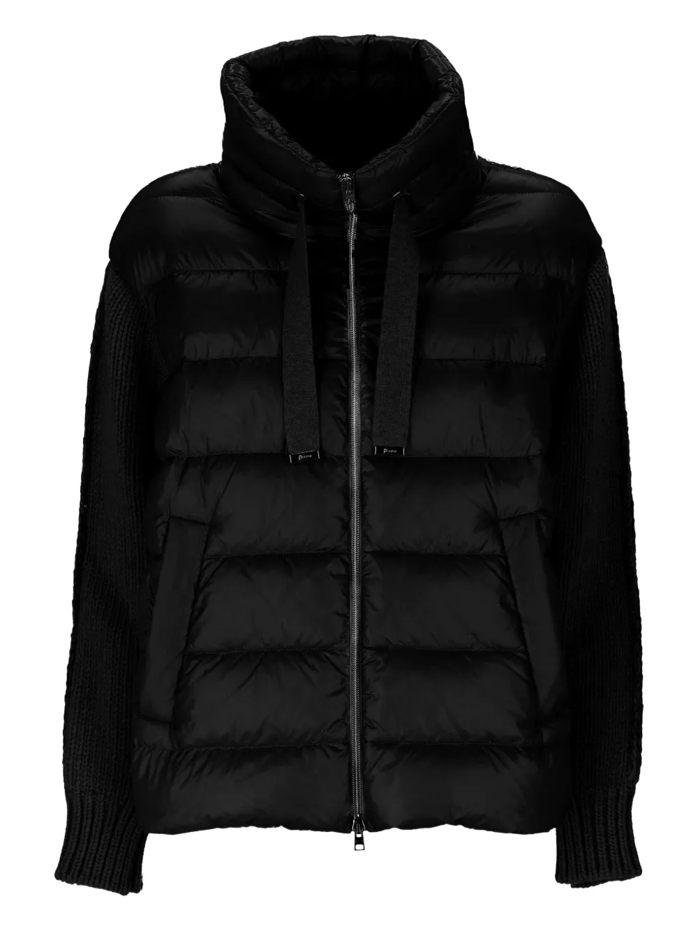 Стеганое трикотажное пальто с рукавами Herno, черный
Стеганое трикотажное пальто с рукавами Herno, черный
