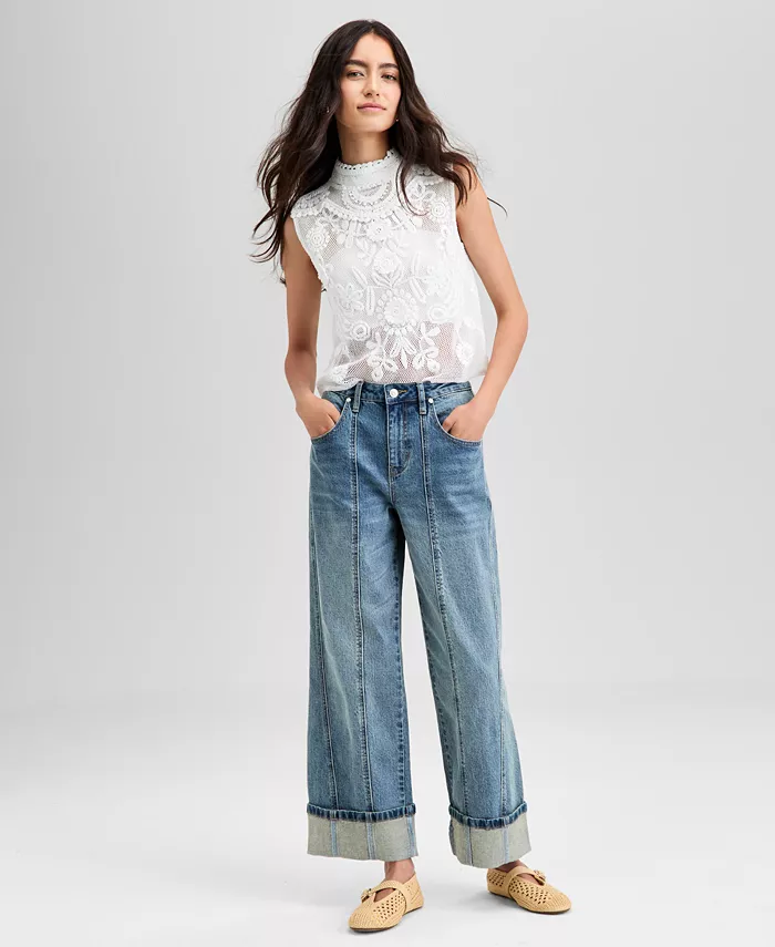 Женские джинсы с высокой талией и манжетами And Now This, синий
Женские джинсы с высокой талией и манжетами And Now This, синий