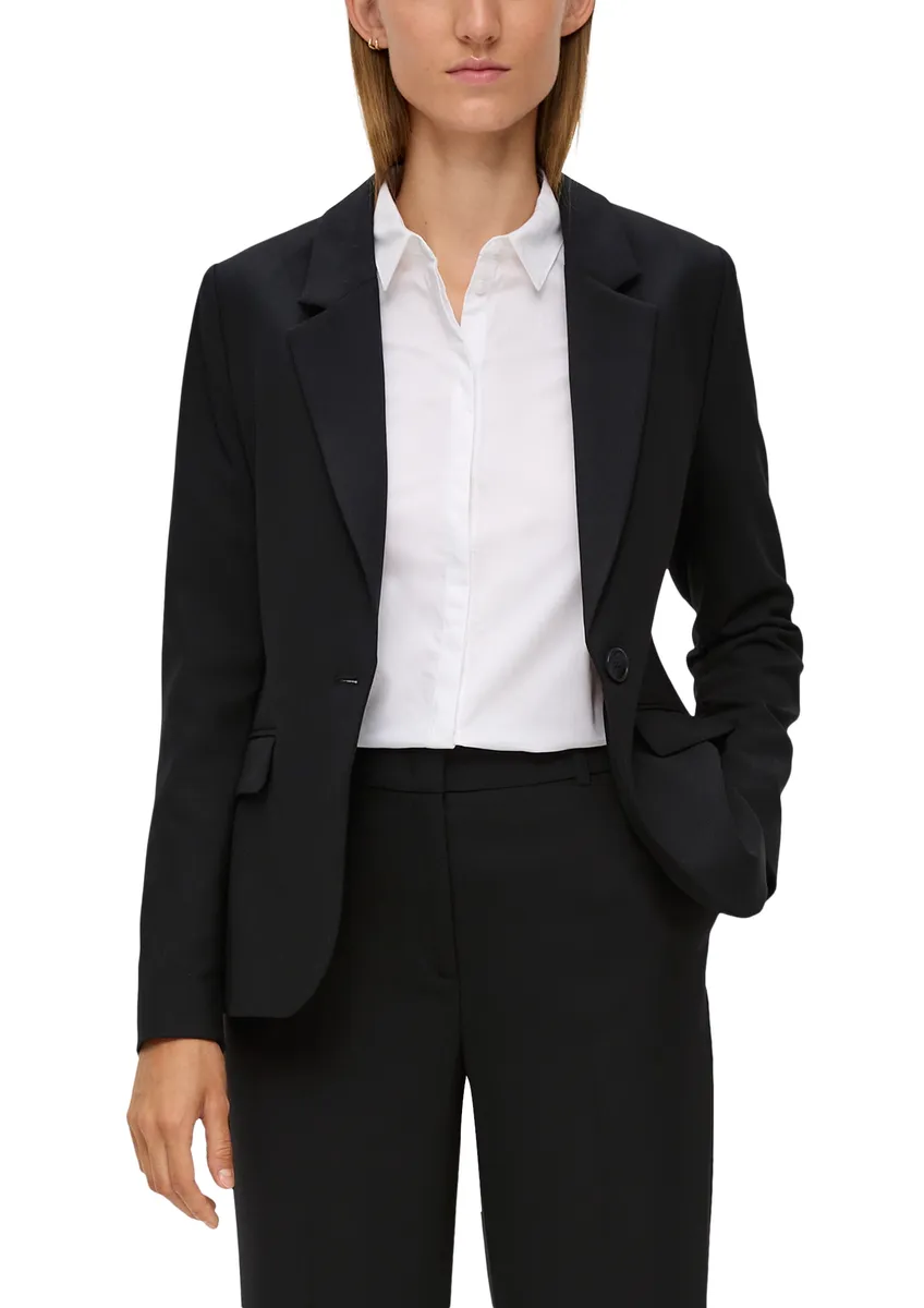 S.Oliver Короткий пиджак BLACK LABEL с карманами с клапанами спереди S.Oliver Black Label, черный
S.Oliver Короткий пиджак BLACK LABEL с карманами с клапанами спереди S.Oliver Black Label, черный