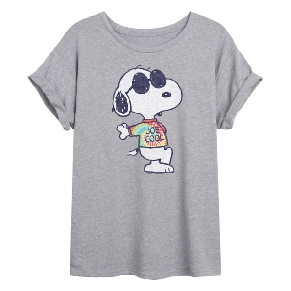 Детская оверсайз футболка с тай-дай и Снупи в арахисах Licensed Character, серый 
Детская оверсайз футболка с тай-дай и Снупи в арахисах Licensed Character, серый
