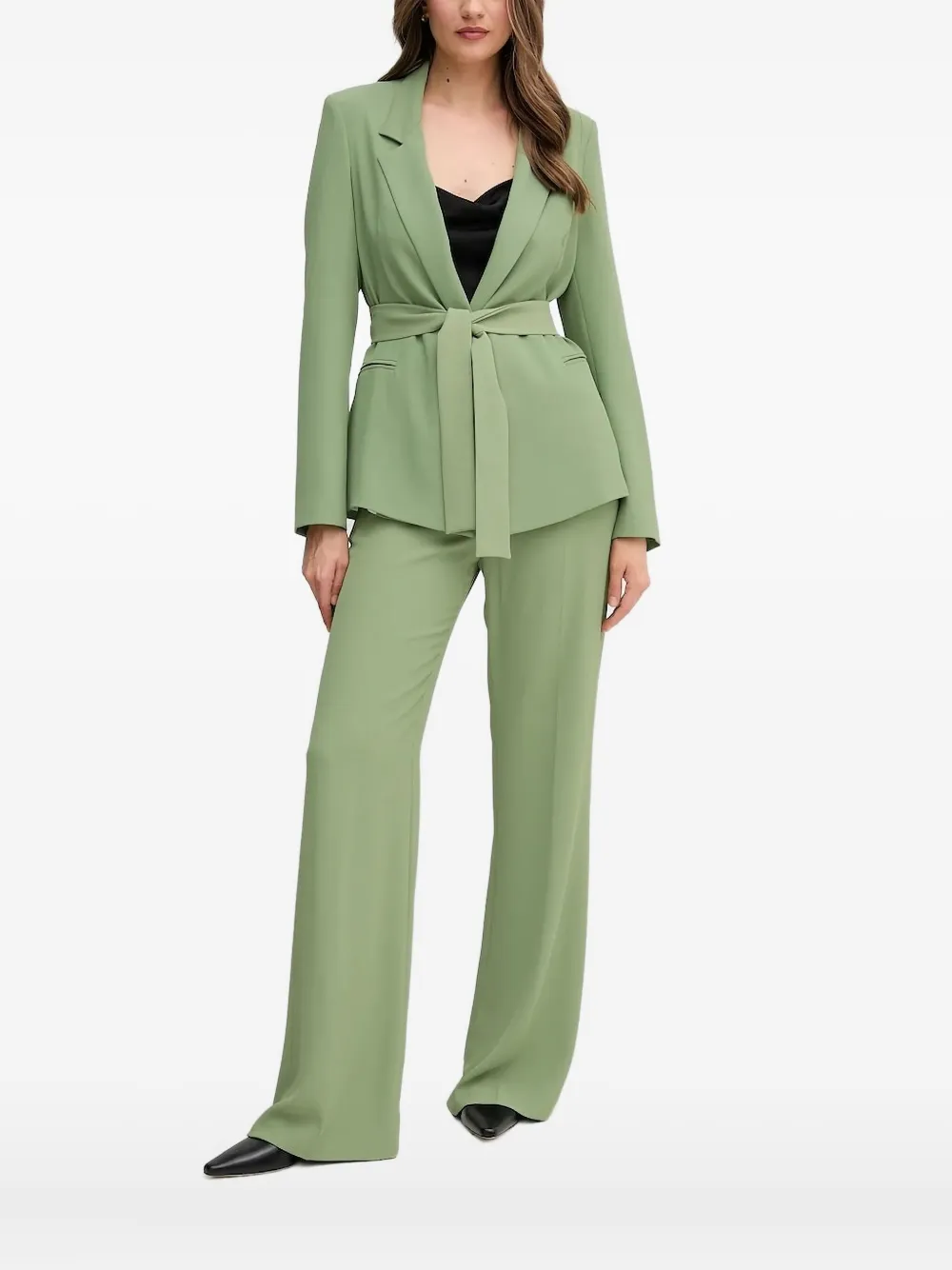 Топ с поясом и заостренными лацканами Sandro Ferrone, зеленый
Топ с поясом и заостренными лацканами Sandro Ferrone, зеленый