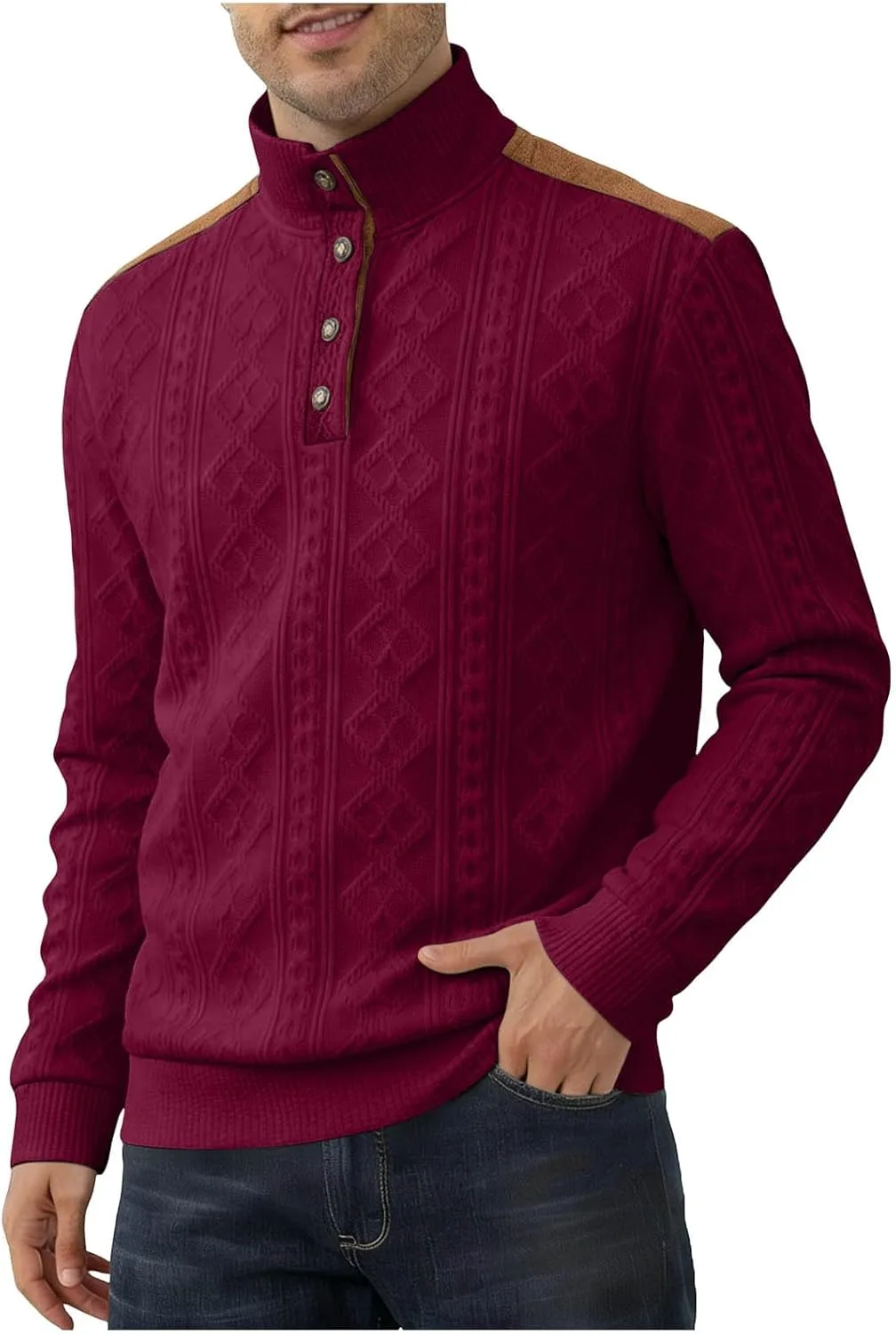 Мужской свитшот с воротником стойкой и жаккардовым принтом, свободный, с длинным рукавом Lmdudan
Мужской свитшот с воротником стойкой и жаккардовым принтом, свободный, с длинным рукавом Lmdudan