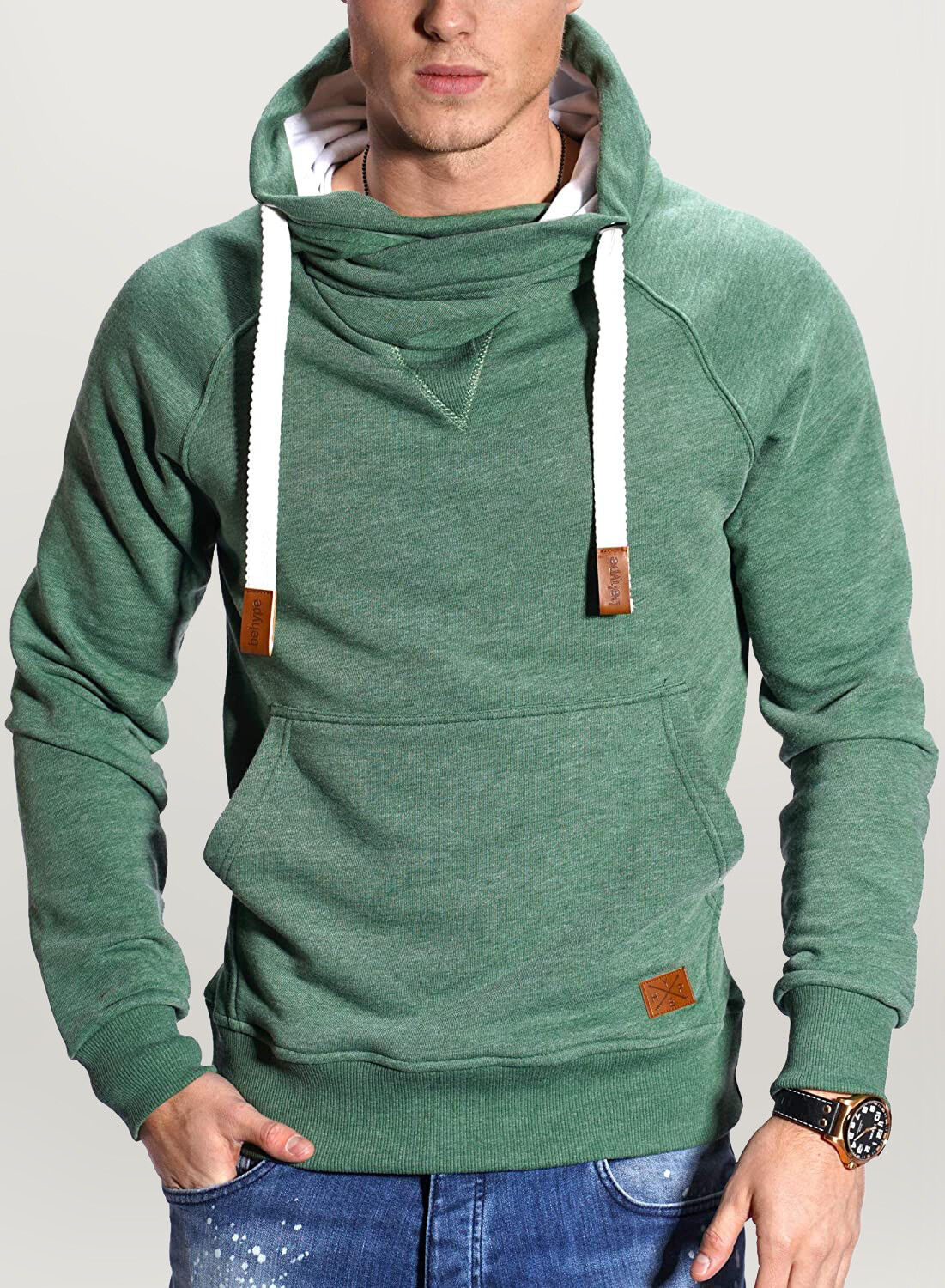 Толстовка behype Hoodie JULES, зеленый 
Толстовка behype Hoodie JULES, зеленый