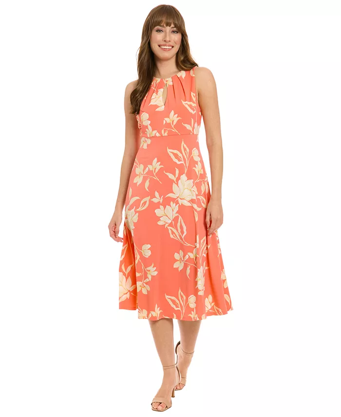 Миниатюрное платье миди без рукавов с принтом London Times, оранжевый
Миниатюрное платье миди без рукавов с принтом London Times, оранжевый