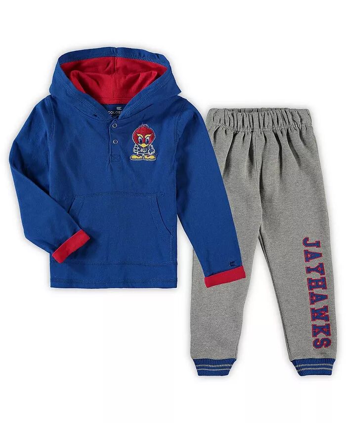 Комплект из толстовки и спортивных штанов Kansas Jayhawks Poppies Royal and Heathered Grey для мальчиков Colosseum
Комплект из толстовки и спортивных штанов Kansas Jayhawks Poppies Royal and Heathered Grey для мальчиков Colosseum
