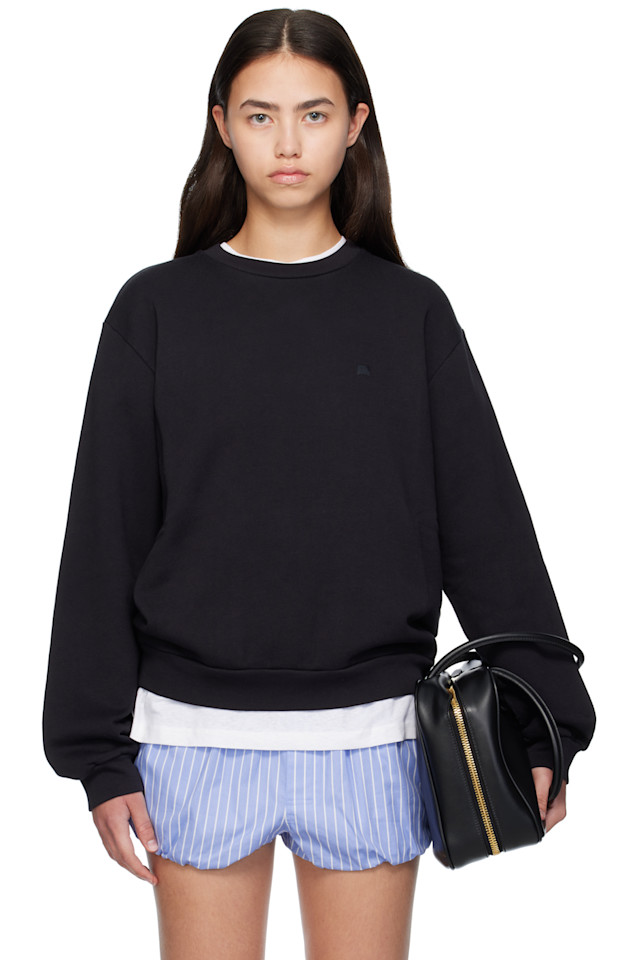 Флисовая толстовка с круглым вырезом Acne Studios, черный
Флисовая толстовка с круглым вырезом Acne Studios, черный