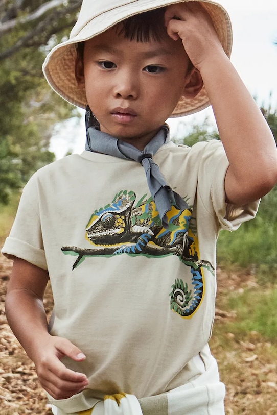 Детская хлопковая футболка Mayoral, бежевый
Детская хлопковая футболка Mayoral, бежевый