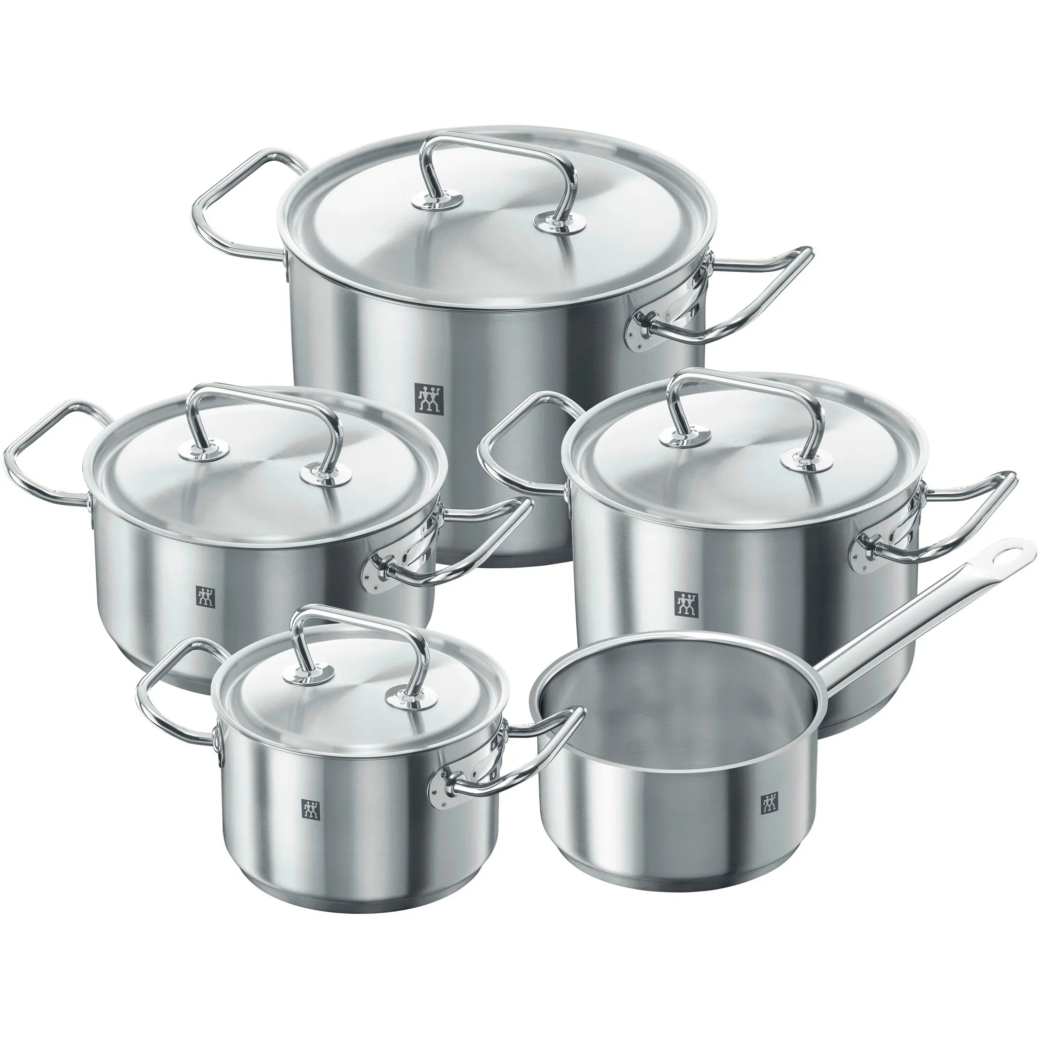 Набор кастрюль Zwilling "Classic", нержавеющая сталь 18/10, (набор, 9 предметов, жаровня 20 см, по 1 кастрюле 16/20/24 см, кастрюля 16 см), сэндвич-основание, очень хорошее распределение тепла, устойчивость классные ручки, цвет silberfarben
Набор кастрюль Zwilling "Classic", нержавеющая сталь 18/10, (набор, 9 предметов, жаровня 20 см, по 1 кастрюле 16/20/24 см, кастрюля 16 см), сэндвич-основание, очень хорошее распределение тепла, устойчивость классные ручки, цвет silberfarben