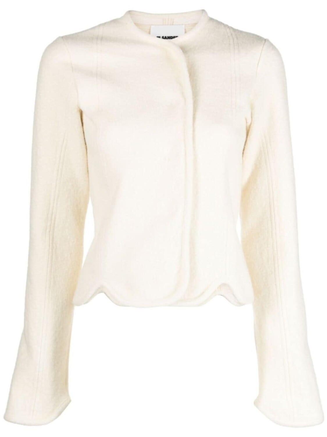 Jil Sander жакет со смещенной застежкой из смесовой шерсти, нейтральный цвет
Jil Sander жакет со смещенной застежкой из смесовой шерсти, нейтральный цвет