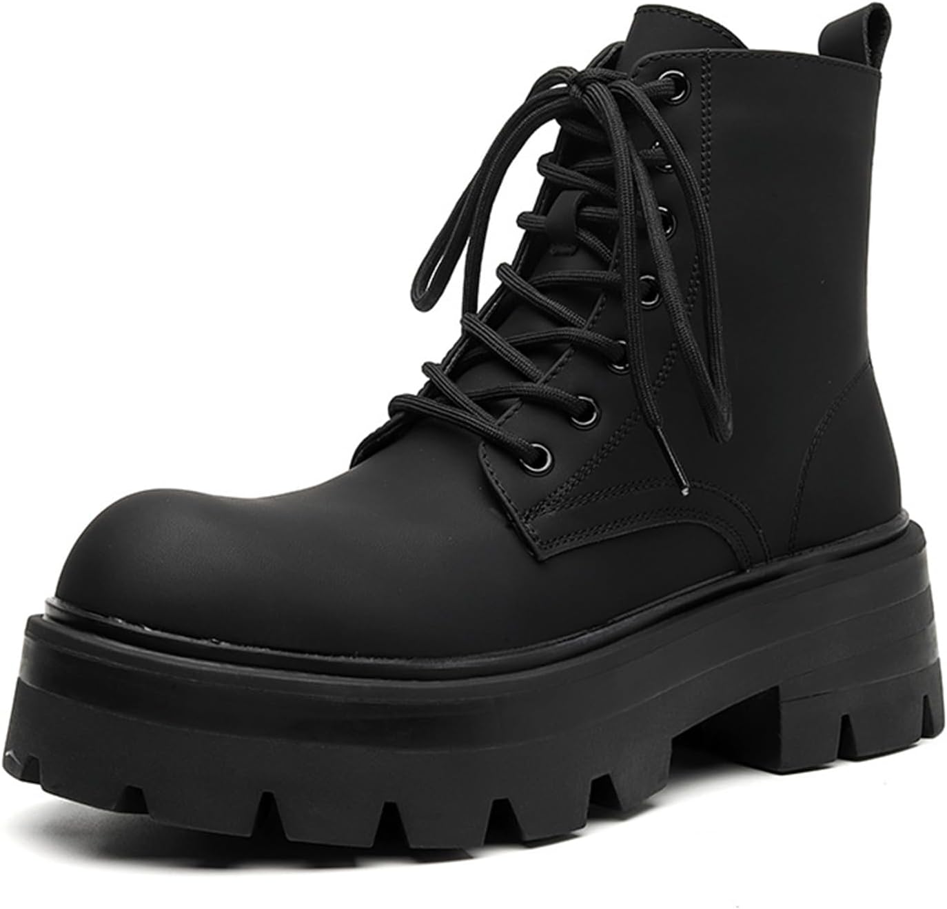 Мужские черные кожаные ботинки на шнуровке с платформой, ретро, с круглым носком, удобной шнуровкой, массивным каблуком, рифленой подошвой, повседневные байкерские ботинки до щиколотки Generic
Мужские черные кожаные ботинки на шнуровке с платформой, ретро, с круглым носком, удобной шнуровкой, массивным каблуком, рифленой подошвой, повседневные байкерские ботинки до щиколотки Generic