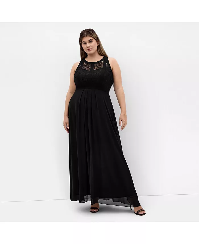 Женское платье макси с лифом и вставками CITY CHIC, черный
Женское платье макси с лифом и вставками CITY CHIC, черный