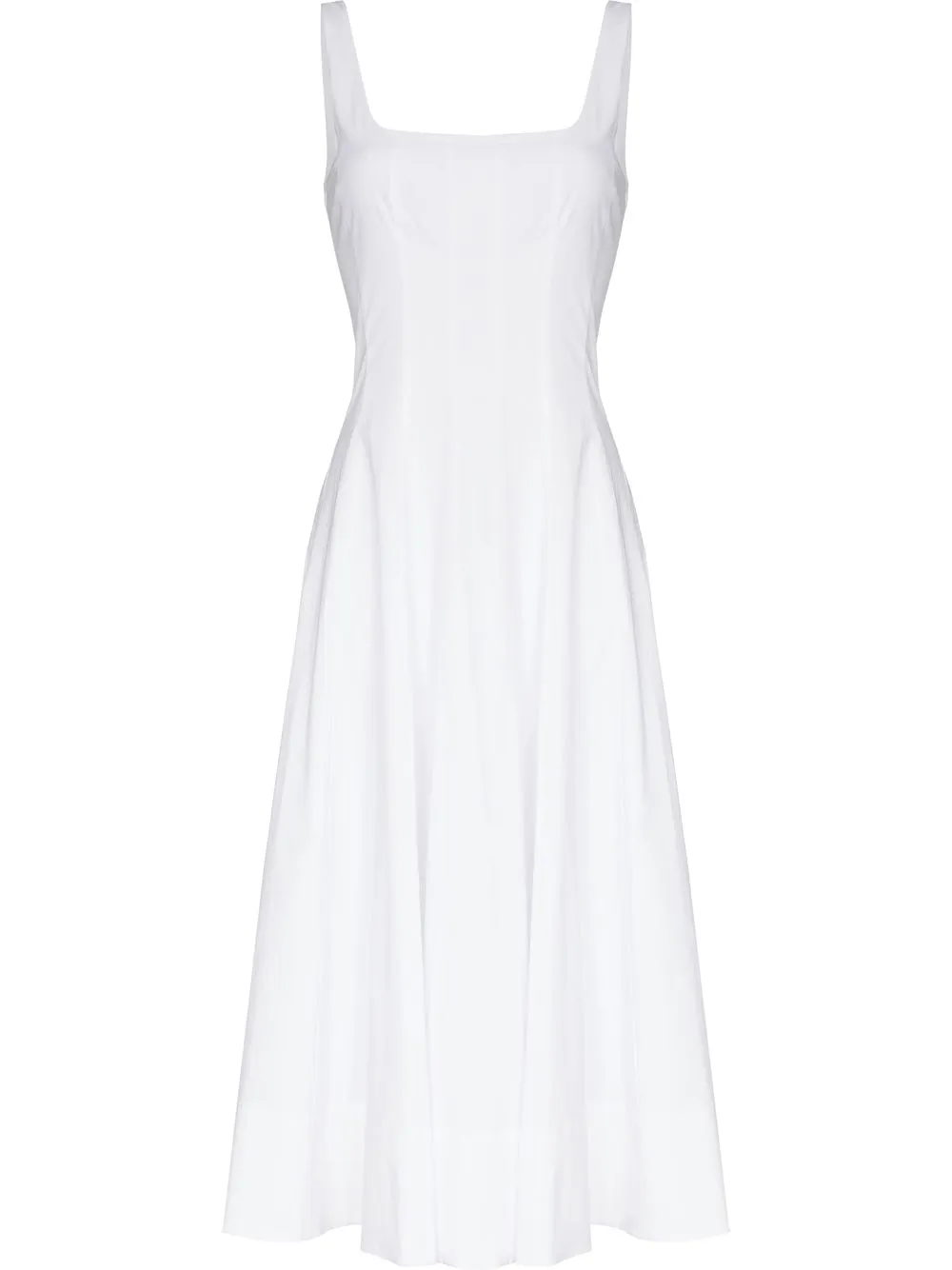 Платье без рукавов с U-образным вырезом STAUD, белый
Платье без рукавов с U-образным вырезом STAUD, белый