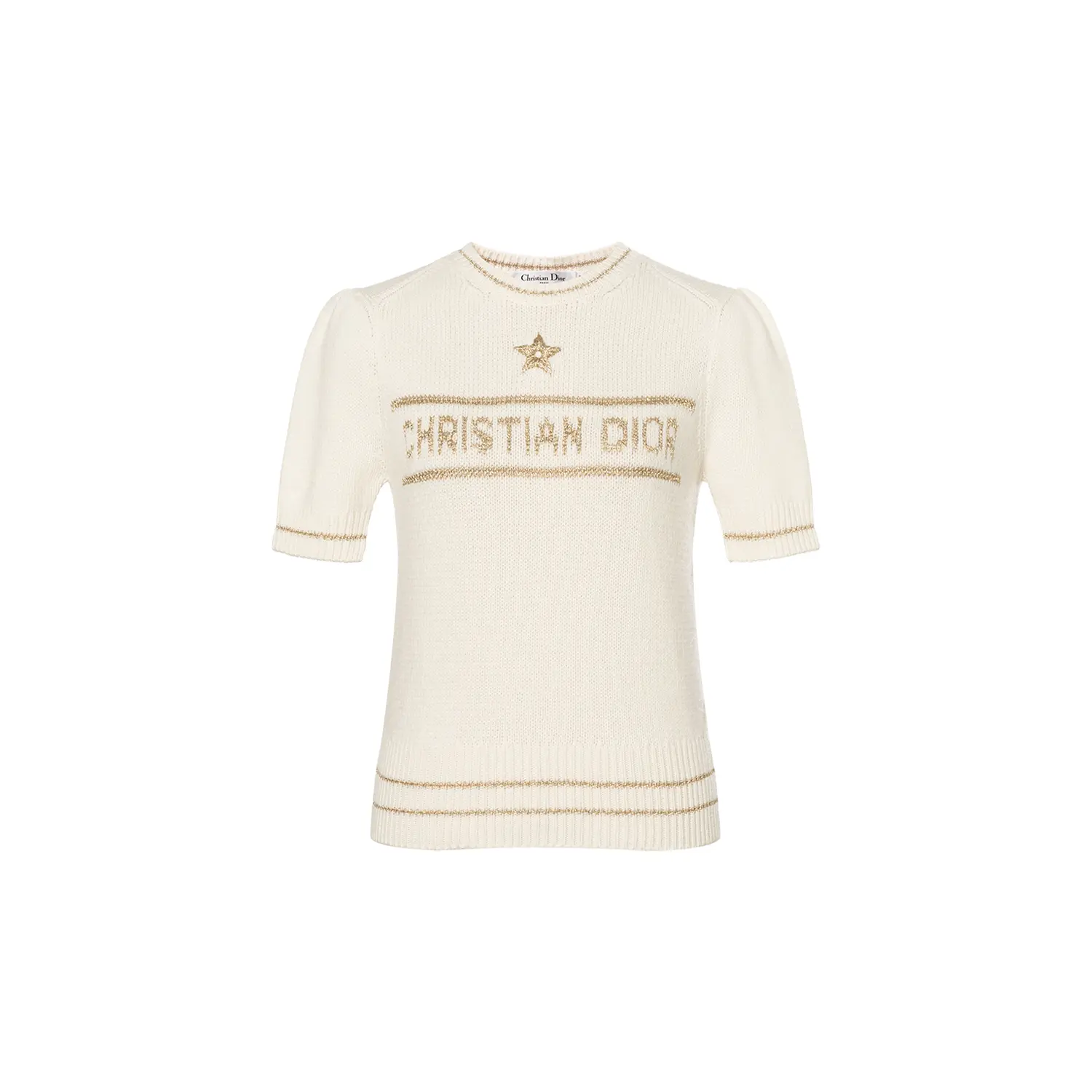 Свитер с коротким рукавом и интарсией логотипа DIOR, золото
Свитер с коротким рукавом и интарсией логотипа DIOR, золото