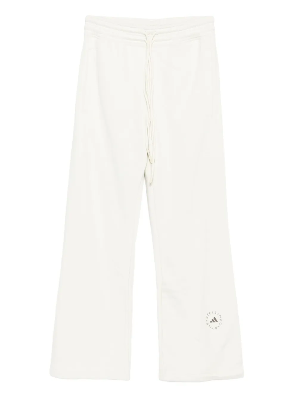 Хлопковые спортивные брюки на завязках Adidas by Stella McCartney, нейтральный 
Хлопковые спортивные брюки на завязках Adidas by Stella McCartney, нейтральный