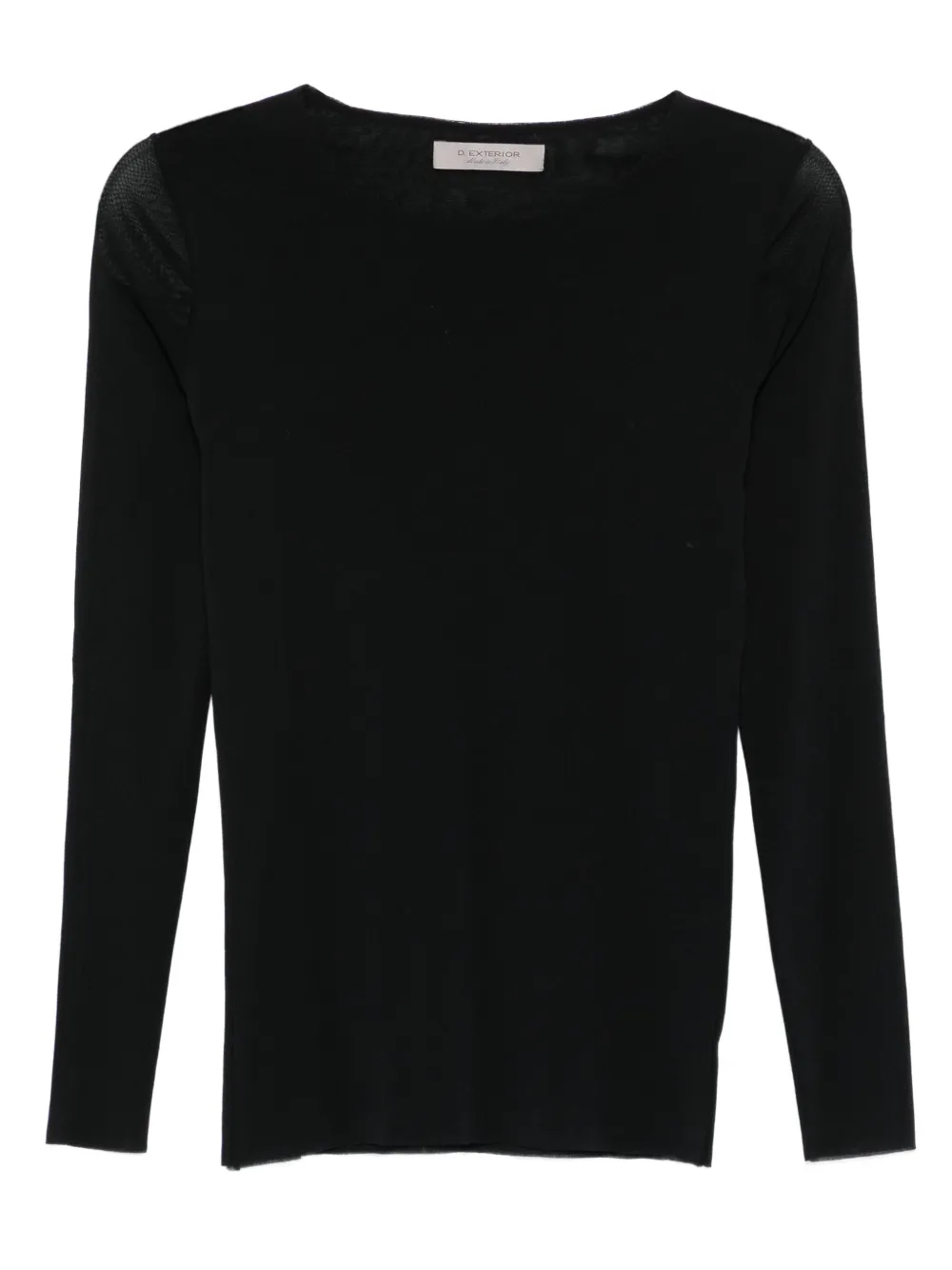 Топ с длинными рукавами и сетчатой вставкой D.Exterior, черный
Топ с длинными рукавами и сетчатой вставкой D.Exterior, черный